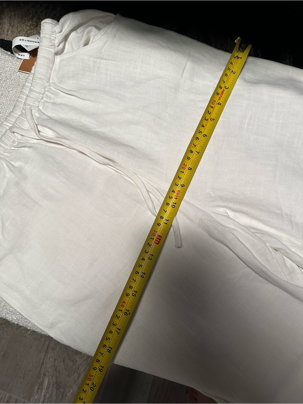 White Linen Pants/wild leg/NWT /size M - Picture 8 of 11
